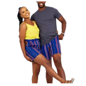 T&D Ethnic Aso oke shorts - Unisex