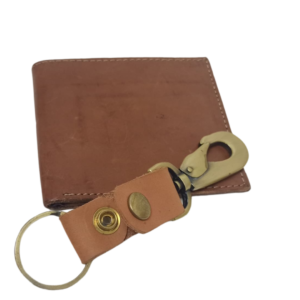 Men's genuine leather wallet with key rings