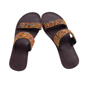 Handcrafted Kenyan Beaded slippers - Multicolor