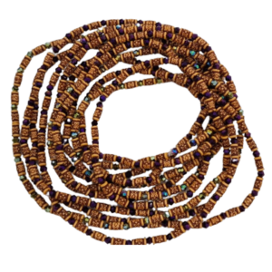 Ghana Waist Beads - (brown & purple glass beads )
