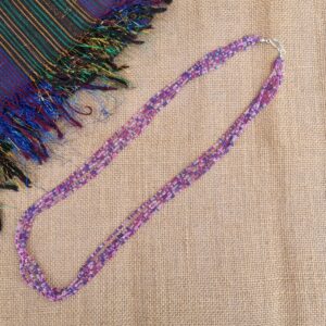 Handcrafted 5 strands multicoloured seed bead necklace. Length: approx 76cm. Click options to see available colors.