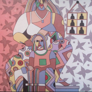 KATE  BEAUTY SALON - Acrylic on Canvas original (year 2023) 