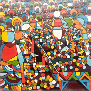 OJA  OYINGBO KO MO PE ENI KAN KO WA - Acrylic on Canvas original (year 2019) 