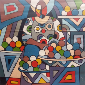 NO BE MY  FAULT, NA WETIN WE BUY OO (year 2021) - Acrylic on Canvas original 