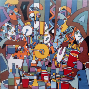 SIDE ATTRACTIONS - Acrylic on  canvas original (year 2024)