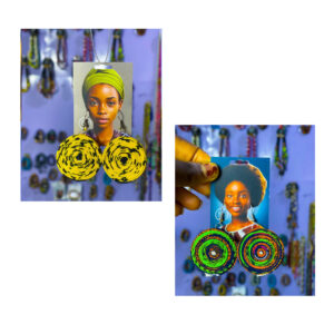 Kente Earrings Made with quality and original African print fabric
