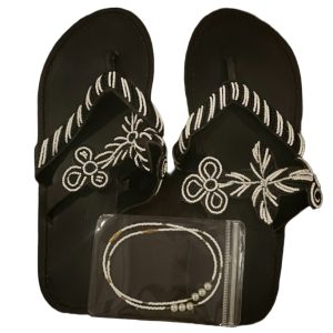 Handcrafted Kenya beaded slippers