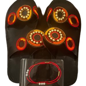 Handcrafted Kenya beaded slippers