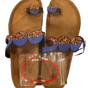 Handcrafted Kenya beaded slippers