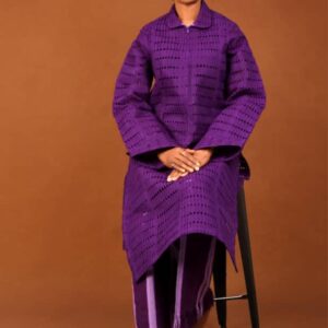 T&D Aso Oke kaftan pant set