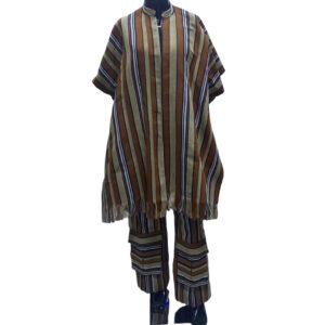 T&D Ethnic Aso oke kimono-cargo pant set